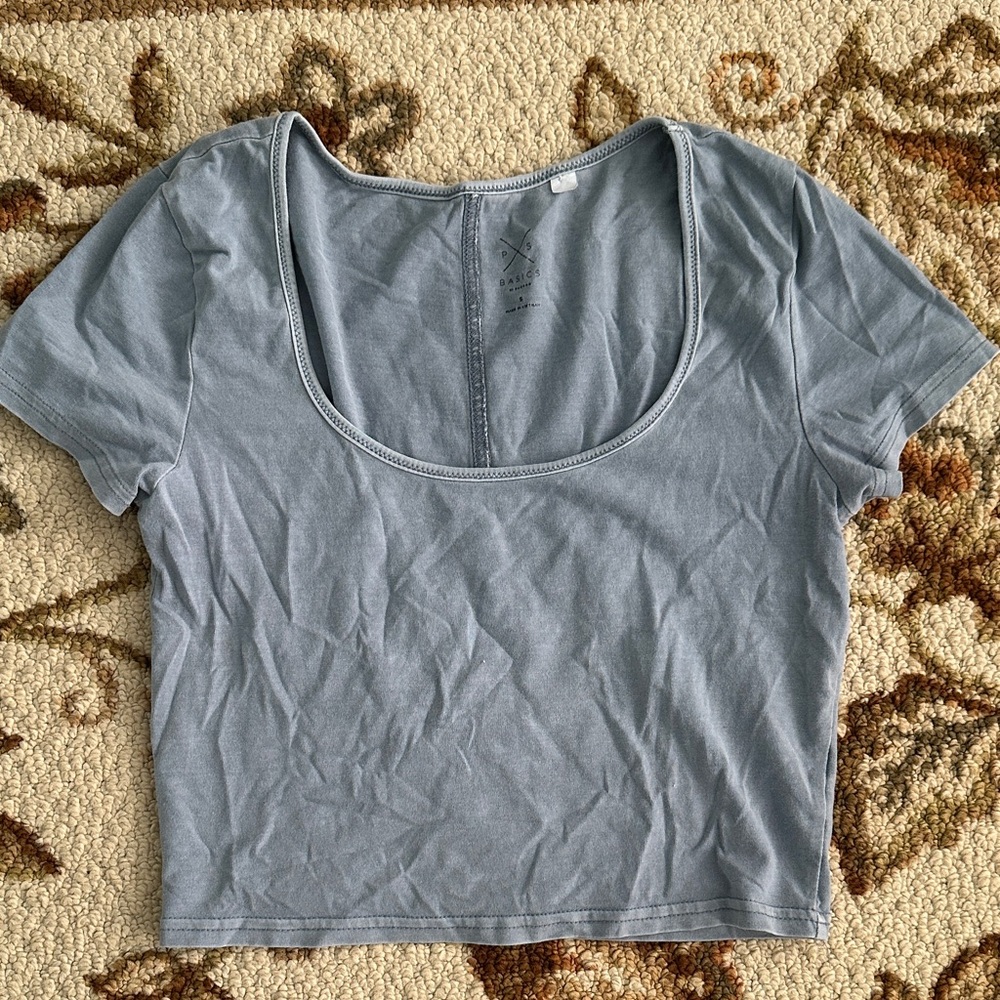 PacSun Gray Women's Scoop Neck Top